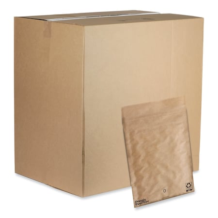 EverTec Curbside Recyclable Padded Mailer, #0, Kraft Paper, Self-Adhesive Closure, 7x9, Brown, 300PK